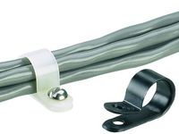 Panduit CCH87-S10-C Fixed Diameter Cable Clamp, Nylon 6.6, #10 Screw Mounting Method, .84" Bundle Offset, .87" Max Bundle Diameter, .50" Width (Pack of 100)