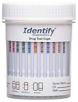 5 Pack Identify Diagnostics 12 Panel Drug Test Cup with BUP - Testing Instantly for 12 Different Drugs THC, COC, OXY, MDMA, BUP, MOP, AMP, BAR, BZO, MET, MTD, PCP ID-CP12-BUP (5)