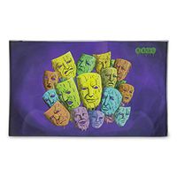 Ooze - Shatter Resistant Premium Glass Rolling Tray - (10.5x6.5x1) - Mood Swings (Medium) - Indestructible Rolling Tray