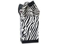 Zebra Rose Paper Shopper Gift Bags - Pack of 10