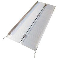 Binlin Threshold Ramps,2'-10' Portable Folding Aluminum Wheelchair Threshold Ramp with Ribbed Surface and Carrying Handle