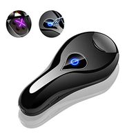 LINGAN Dual Arc Lighter USB Lighter Electronic Rechargeable Flameless Windproof Fingerprint Touch Double Arc Lighter Good for Cigar Cigarette Candle Pipe Fireworks(Black)