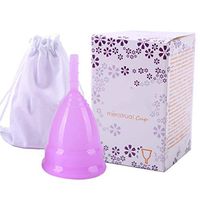 LWWOZL Menstrual Cup | Reusable Menstrual Cups of Silicone Soft Cup Women's Hygiene Cup Multi Size Optional (Color : Purple, Size : L)