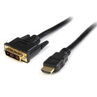 StarTech.com 3 ft HDMI to DVI-D Cable - M/M - HDMI/DVI for Video Device, TV, Projector, Satellite Receiver, Monitor - 3 ft - 1 Pack - 1 x HDMI Male Digital Audio/Video - 1 x DVI-D Male Digital Video - Gold Plated - Shielding - Black - HDDVIMM3