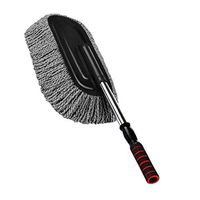 Rosa Schleife Retractable Microfiber Dust Cleaning, Detachable Car Washing Brush Dusting Telescopic Handle Static Waxing Dust Mop Auto Cleaning Duster Removable Wax Brush
