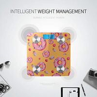 Bluetooth Bath Scale Body Fat Cartoon Cute Dessert Strawberry Donut Weight Scales for People Body Fat Composition Monitor Analyzer with Smartphone App for Body Management-396 Lbs