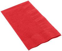 AmazonBasics Embossed Dinner Napkin, 2-Ply, 7.5" x 4.5", Red, 1000-Count