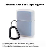 for Classic Zippo Lighter Protective Case, Fironst Silicone Cover Skin Sleeve Holder Pouches Accessories, Convex Engraving is Not Applicable (Translucent White, Classic)