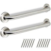 AmeriLuck Stainless Steel Bath Grab Bar, ADA 500lbs Loading Capacity, Brushed Nickel, 42in | 2Pack