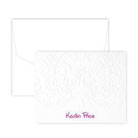 Personalized Damask Note (White)