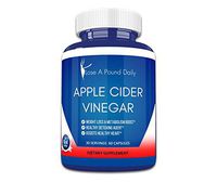 Lose A Pound Daily Maxium Strength Ultra Apple Cider Vinegar. Natural, Detox Weight Loss and Cleanser, Non GMO, Vegan,1250mg, 60 Capsules