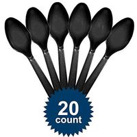 Amscan 8001.10 Spoons, Standard, Black