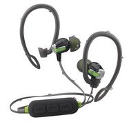 iHome Fit Wireless Headphones Bluetooth Water-Resistant Earbuds, Gray/Green - Featuring Melody, Voice Powered Music Assistant