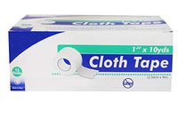 Cloth Tapes. Case of 144 Medical Tapes 1" x 10 yds. Non-sterile Adhesive Tapes for General Wound Care. Bilateral Tearing. Hypoallergenic, Latex-Free.