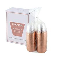 100 Carousel Rose Gold Star Trim Tumblers | Premium Clear Hard Plastic Cups | 9 Ounce | Classy Star Rimmed Rose Gold Disposable Cups To Add a Touch of Elegance To Your Celebrations