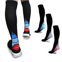 3 Pairs Graduated Compression Socks 20-30mmHg for Men & Women BEST Stocking for Running, Medical, Athletic, Flight, Travel, Pregnancy, Nursing, Shin Splints & Speed-up Muscle Recovery