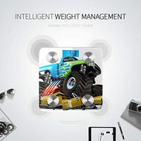 Cute Cartoon Monster Truck Weight Scale Body Fat Scale Body Fat Smart Weight Scale Tracks 8 Key Compositions Analyzer Sync with Fitness Apps 400 Lbs