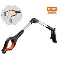 TACKLIFE Upgrade Grabber Reacher Tool, 0°-180° Angled Arm, 90° Rotating Head, Magnetic Tips, Mobility Aid Reaching Assist Tool, Claw Trash Picker Grabber Tool(30’’) - RG01