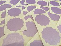 Minilabel 41mm Wavy Edge , Certificate Wafer Company Seal Labels , Stickers For Embossing , Awards & Rewards Pearlescent Purple