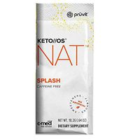 Pruvit Keto//OS NAT Splash Caffeine Free, BHB Salts Ketogenic Supplement Ketones, Workout Energy Boost Through Fast Ketosis (Keto OS NAT Splash, 20 Sachets)