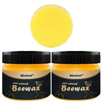 Wood Seasoning Beewax 2 PACK, 2020 Beeswax Wood Furniture Cleaner and Polish for Wood Doors, Tables, Chairs, Cabinets