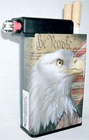Cigarette Case with Built on Lighter Holder (American Eagle)