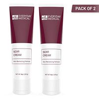 Everyday Medical Surgical Scar Removal Cream for Skin, Face & Body - Advanced Scar Repair Treatment for New and Old Scars, Burns, Cuts, Acne, Stretch Marks - Natural Herbal Ingredients - Pack of 2