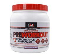 Advanced Molecular Labs - Stimulant-Free Preworkout Powder, Increases Drive, Performance Enhancer, Wildberry Blast, 18.06 Ounces