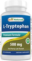 Best Naturals L-Tryptophan 500mg 120 Capsules - tryptophan Supplements for Natural Way to get Good Night Sleep