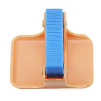 UNKE Mop Holder, Self Adhesive Wall Mounted Broom Mop Gripper Holder for Kitchen and Bathroom,Yellow