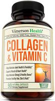 Collagen Peptides and Vitamin C Supplement. Healthy Aging Formula. Supports Healthy Skin, Hair, Strong Joints, Bones, Nails. Hydrolyzed Protein for Women, Men. Strengthen Immune System. (90)