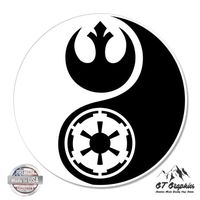 GT Graphics Star Wars Yin Yang - 8" Vinyl Sticker - for Car Laptop I-Pad - Waterproof Decal