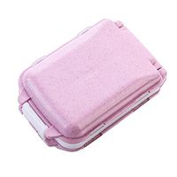 super1798 Portable 8 Compartments Travel Pill Medicine Storage Organizer Box Holder Case - Pink