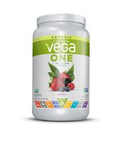 Vega One Organic All-in-One Shake, Berry - Plant Based Vegan Protein Powder with Vitamins, Minerals, Antioxidants, No Dairy, No Gluten, Non GMO (18 Servings), 24.3 oz