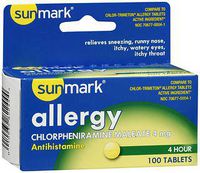 Sunmark 4 Hour Allergy Tablets , 4 mg - 100 ct