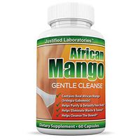 African Mango Gentle Cleanse Total Detox Cleanse Fortified with Flax Seed Aloe and Acidophilus Diet Weight Loss 60 Capsules (1 Bottle)