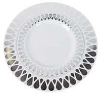 Cutdek 80 Pack Count Droplet Wedding Party Disposable Plastic Party Plates, Choose Size & Style-Free Shipping (Colors: Gold, Size: 14 Ounce Bowls)