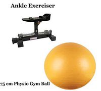 ACCO Free Size Black Ankle Exerciser with All Types Body Exercise 75 cm Gym Ball