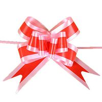 String Bows, Basket Pull Bows, 7.5in 100 Pack Elegant Gift Basket Wine Bottles Floral Pull Bows for Birthdays Easter Christmas Wedding Car Decoration Present Wrapping (7.5in 100P) (Red)