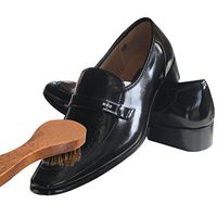 Gracefulvara Long Wood Handle Horse Hair Brush, Shoes Boot Polish Buffing Brush