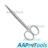 AAProTools Premium High Polish Iris Micro Dissecting Lab Scissors Fine Point Straight