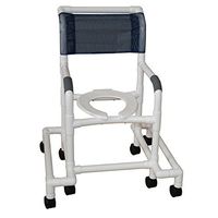 MJM International 118-3TW-SAFE Safe Shower Chair with Outriggers, Royal Blue/Forest Green/Mauve