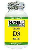 NAT-Rul Vitamin D 400iu Tablets 100