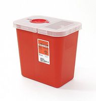 Sharps Container, 2 Gal., Hinged Lid, PK5