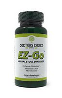 EZ-Go Natural Stool Softener by Doctors Choice | Gentle Herbal Dietary Supplement with Natural Ingredients Enhances Intestinal Bowel Elimination and Maximizes Colon Fiber Cleanses - 60 Capsules