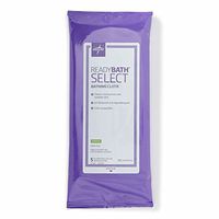 Medline ReadyBath Select Body Cleansing Cloth Wipes, Scented, Medium Weight Wipes (5 Count Pack, 30 Packs)