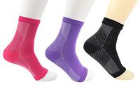 Uheng 3 Pairs Compression Running Socks for Men Women Plantar Fasciitis