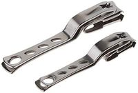 Hiibaby2PCS(1 Large+1 Small) Best Precision Nail Clipper With Rotating Swivel Head - Great For Thick Nails - Extra Sharp Stainless Steel Clippers For Men Or Women