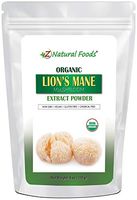 Organic Lion's Mane Mushroom Powder Extract - Boost Memory, Focus, Brain, Immune System - Natural Supplement for Coffee, Tea, Smoothie, Recipe - Vegan, Non GMO, Gluten Free - 5% Beta Glucan - 4 oz