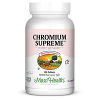 Maxi Health Chromium Polynicotinate Supreme -"200 mcg" - Blood Sugar Formula - 120 Tablets - Kosher